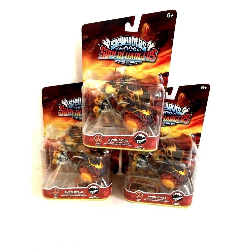 Lot of 3 New Toys Skylander Superchargers Burn Cycle Land Vehicle Stickers USA